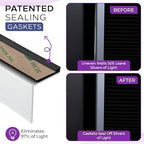 Light Blocking Strips - White 60" Set of 2 (Removable) - Window Light Blocker for Window Cellular & Roller Shades - Blackout Side Tracks for Bedrooms, Nurseries and Media Rooms - Image 2
