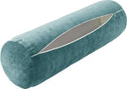 Neck Roll Pillow Case Cover Only - Cervical Pillowcovers with Zipper Cylinder Soft Bolster Pillowcases for Cylindrical Cushion(13,2pcs:120x20cm/47x8) by Unknown