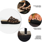 Women's Comfort Leather Slides Lightweight Flat Sandals Cute Slip On Casual Walking Slippers - Image 5