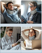 Neck Brace Cervical Collar - Neck Support Brace for Sleeping, Soft Foam Wraps Keep Vertebrae Stable and Aligned for Relief of Cervical Spine Pressure Gray Large(15.8-18.1 Inch) - Image 4