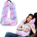 Travel Pillow, Travel Pillow for Kids, Sleeper Hold Pillow Travel, Removable U-Shaped Pillow for Adults and Children to Support Head and Body in The Back Seat of Long Car Trips (DCPurple) by MROUEN