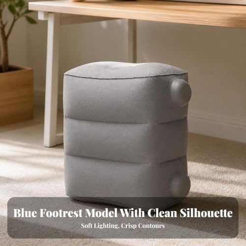 Adjustable Height Travel Footrest, Dark Blue, Color to 2 - Image 2