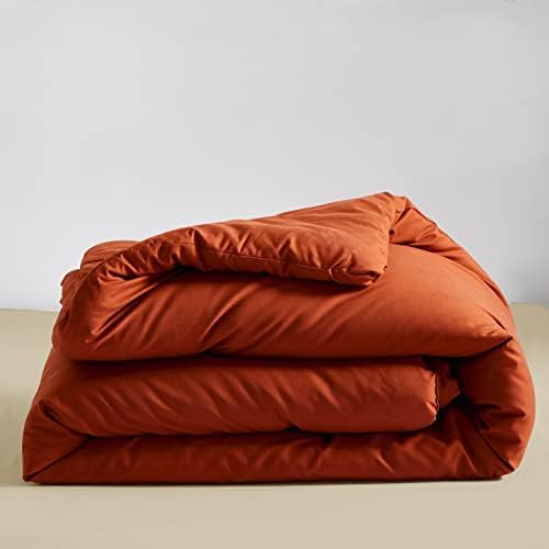 Luxlovery Burnt Orange Comforter California King Rust Bedding Comforter Set Cal King Size Rust Caramel Bedding Set Soft Breathable Blanket Quilts Reddish Brown Comforter Set for Women Men - Image 6