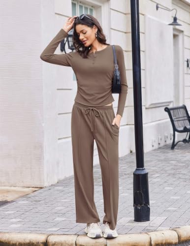 Ekouaer Two Piece Sets for Women Fall Lounge Sets Casual Matching Outfits - Image 4