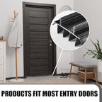 Pushglossy 1 Pcs Door Bottom Seal with Vinyl Fins Threshold Strip,Black - Image 6