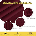 NICETOWN Blackout Room Divider Curtains 84 inch Length, Grommet Energy Saving Thermal Drapes Sound Reducing Window Treatments for Living Room/Bedroom, W100 x L84, 1 Panel, Wine Red - Image 3
