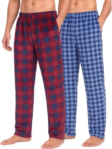 DOCKERS Fleece Pajama Pants for Men, 2 Pack Lounge Sleepwear with Pockets by Dockers