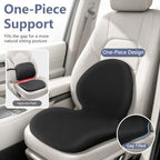 Car Seat Cushion with Lumbar Support Pillow - Memory Foam Driver Seat Cushion for Back & Sciatica Pain Relief, Washable Cover, Non-Slip Bottom for Long Driving (Black) - Image 5