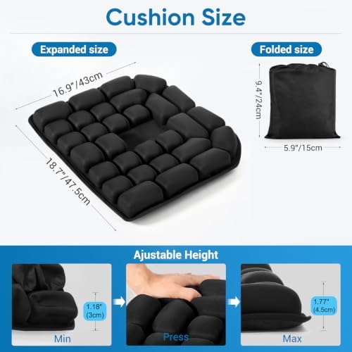 Inflatable Seat Cushion for Airplane Travel, Wheelchair & Office - Image 2