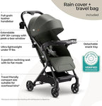Mompush Lithe V2 Lightweight Travel Stroller Snack Tray Included, Forest - Image 2