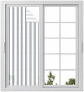 Window Privacy Film Frosted, Navy Blue Striped Static Cling Door Window Covering, Modern Vertical Stripes Minimalist UV Blocking Windows Film for Office, Hotel, Bedroom, 29.5 x 78.7 Inches by Unknown