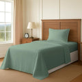 Pizuna 100% Cotton Twin Sheet Set 600 Thread Count Sea Foam by Pizuna