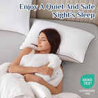 JOLLYVOGUE Pillows Standard Size Set of 4, Cooling Standard Pillow with Oeko-Tex Certified Down Alternative Filling for Side, Back, and Stomach Sleepers, Hotel Collection - Image 2