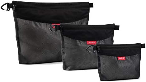 pack all 3 Pcs Water-Resistant Zipper Pouch, Mesh Zipper Bag by packall