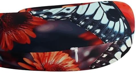 U Shape Travel Pillow Colorful Flowers Butterflies Portable Neck Pillows Memory Foam Head and Neck Support Headrest Pillow for Airplane Sleeping - Image 4