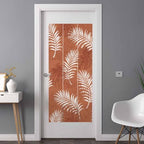 Window Privacy Film Frosted, Burnt Orange Leaves Non-Adhesive Static Cling Window Tint, Middle Century Tropical Monstera Insulated Windows Frosted Films for Living Room, 35.4 x 78.7 Inches - Image 3