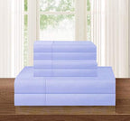Elegant Comfort Luxurious Soft 1500 Thread Count Egyptian 5-Piece Premium Hotel Quality Wrinkle Resistant Coziest Bedding Set, Easy All Around Elastic Fitted Sheet, Deep Pocket, Split King, Lavender by ELEGANTCOMFORT