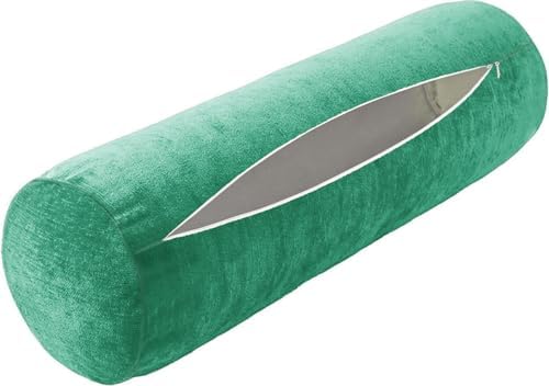 Neck Roll Pillow Case Cover Only - Cervical Pillowcovers with Zipper Cylinder Soft Bolster Pillowcases for Cylindrical Cushion(10,2pcs:70x15cm/28x6) by Unknown
