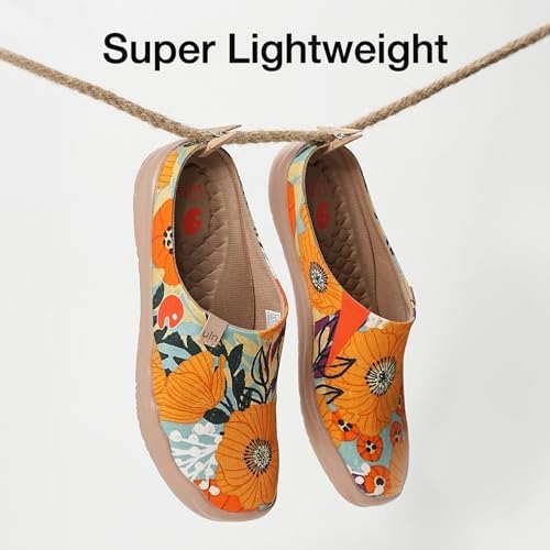 UIN Slipper Woman Travel Art Painted Shoes Wide Toe Casual Home Slip On Mules Malaga - Image 4