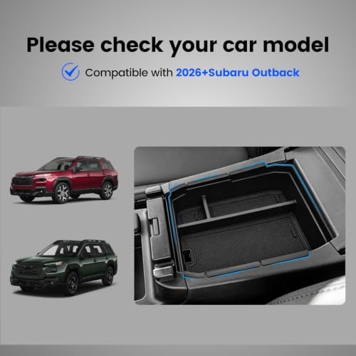Center Console Organizer for 2026 Subaru Outback Console Armrest Tray (Double Layer) for 2026 Outback for 2026 Outback (Premium,Limited,Touring,Wilderness,Limited XT,Touring XT) Accessories - Image 2