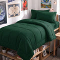 CozyLux Twin Comforter Set Emerald Green - 5 Pieces Bed in a Bag by CozyLux