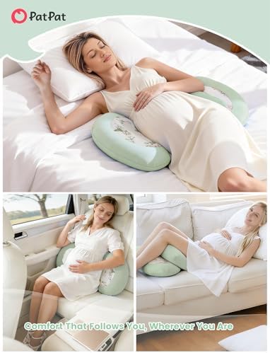 PATPAT Pregnancy Pillow, Cooling Maternity Pillow with Adjustable Wedge - Image 2
