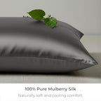 Mellanni Pure Silk Pillowcase Body Size - Perfect for Hair and Skin - Image 2