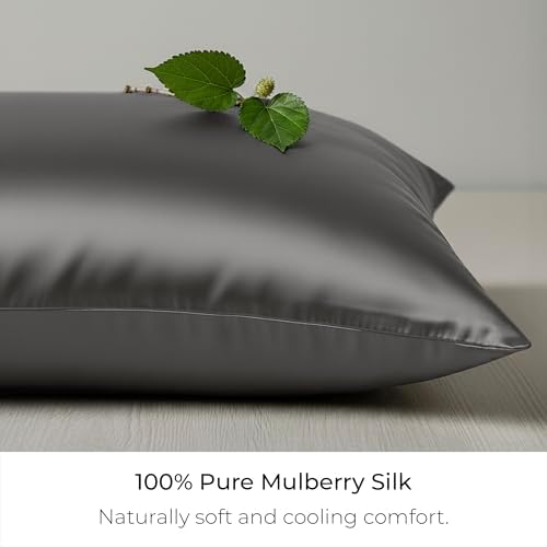 Mellanni Pure Silk Pillowcase Body Size - Perfect for Hair and Skin - Image 2