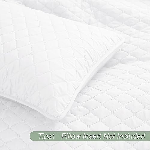 Exclusivo Mezcla Reversible Twin Quilt Bedding Set, White - Image 6