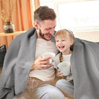 Fleece Throw Blankets Bulk Fleece Blankets Solid Wholesale Lightweight Warm Soft for Pet Bed Sofa Couch Office Wedding Gifts Travel Seasons (Grey, Pack of 6-50x60 Inches) - Image 3
