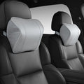Quintor Genuine Leather Car Neck Pillow,Memory Foam Headrest Cushion, Ergonomic Cervical Support for Tesla Model 3/Y/X, Lexus, BMW- Breathable & All-Season Soft (2 PC) by Unknown