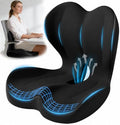 Office Chair Seat Cushion with Back Lumbar Support, Ergonomic Memory Foam by HOME