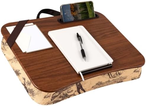 LAPGEAR Designer Lap Desk – Rustic Brown, Fits 15.6" Laptops by LapGear