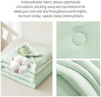 100% Cotton Summer Comforter,Ultra Soft Breathable Lightweight Quilt,Machine Washable for Hot Sleepers&Travel. (Green, XL(60''×78'')) - Image 5