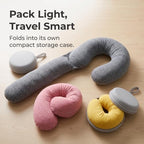 Memory Foam Travel Neck Pillow for Airplane and Car, Adjustable 360 Degree Support Cushion for Head and Chin Support - Image 7