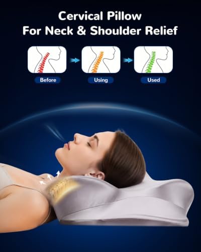 Cervical Neck Pillow for Neck Pain Relief, Memory Foam Pillows - Image 2