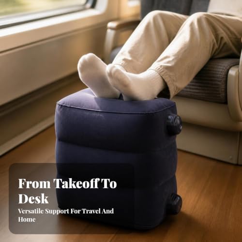 Adjustable Height Airplane Foot Rest, Dark Blue, Color to 2 - Image 6