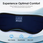 LOVE EYE Sleep Headphones Bluetooth 5.4 Sleeping Eye Mask Wireless Music Earphones with HD Speakers for Side Sleepers Total Blackout Cotton Mask for Travel, Home, Office, Unique Gifts - Image 5