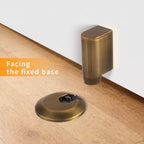 3 Pack Magnetic Door Stopper, Retractable Magnet Floor Door Stop with 0.4 in (10mm) Extension Base, Adhesive Door Magnetic Catch, Door Holder for Gaps Up to 1.4 in (35mm), Brushed Antique Brass BAB-3 - Image 4