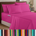 Elegant Comfort 1500 Premium Quality 4-Piece Bed Sheet Set - 18-24 Inch Extra Deep Pocket, Smart Storage Pockets, Wrinkle Free Ultra Soft 4PC Extra Deep Pocket Sheets, Twin/Twin XL, Pink by ELEGANTCOMFORT