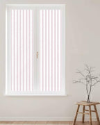 Window Privacy Film Frosted, Pink Lines Reusable Static Cling Window Tints, Modern Vertical Striped Vintage Minimalist Heat Control Windows Films for Offices, Balcony, 29.5 x 118 Inches - Image 2