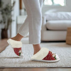 Cotton Slippers With Fluffy Edges House Slippers Non‑Slip Sole - Image 4