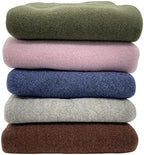 Ecoable Kids Thermal Throw: Organic Merino Wool Baby Receiving Blanket, 31x40 inches (Blue Melange) - Image 2
