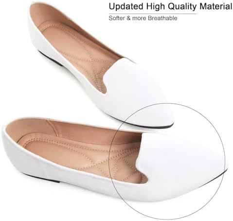 SAILING LU Women's Pointy Toe Ballets Flats PU Leather - Image 2