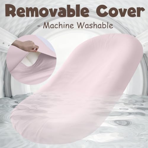 Baby Lounger for Newborns, XL Infant Support Cushion, Dusty Pink - Image 5