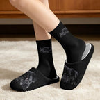 Jeiento Womens Fuzzy Slipper and Socks Winter Warm Gifts for Mom,Wam Cozy Indoor Socks Comfort Home Shoes - Image 2