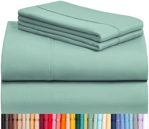 Cal King Size Sheets Set, Cooling & Soft Deep Pocket Bed Sheets, 4PC by LuxClub