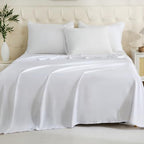 ZPECC Queen Flat Sheets Only White 24 Pack, Color-Coded Hem Threads - Image 7