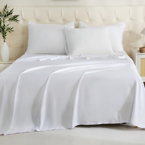 ZPECC Queen Flat Sheets Only White 24 Pack, Color-Coded Hem Threads - Image 7