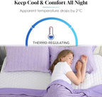 CHOSHOME Cooling Pillow Cases Zipper Pillow Covers Q-Max > 0.45 Zippered Pillowcases for Hot Sleepers, Soft, Breathable, Skin-Friendly, 4 Pack (King, 20"x36", Purple) - Image 2